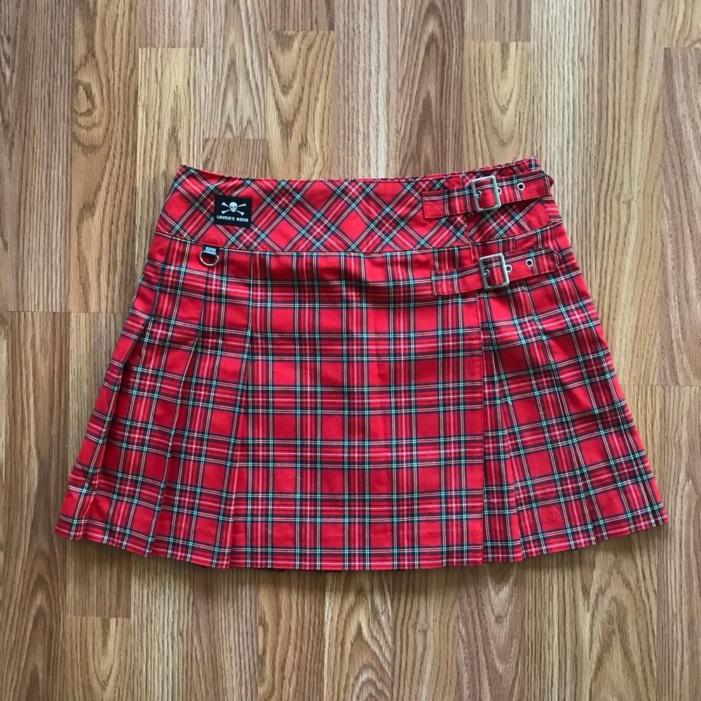 Awesome plaid harajuku-style wrap mini skirt